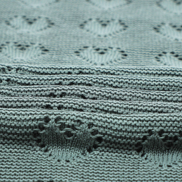 Luxury Cotton Receiving Swaddle Baby Blanket - Heart
