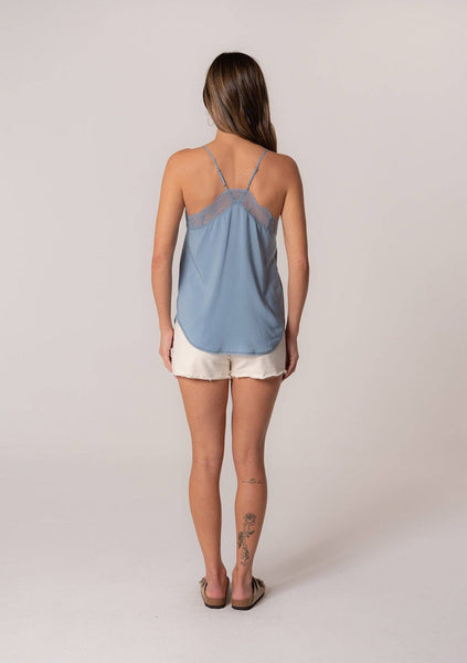 Lingerie Inspired Lace Trim Slip Cami