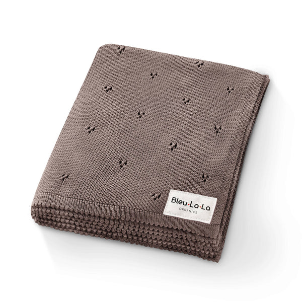 Organic Cotton Pointelle Swaddle Receiving Baby Blanket