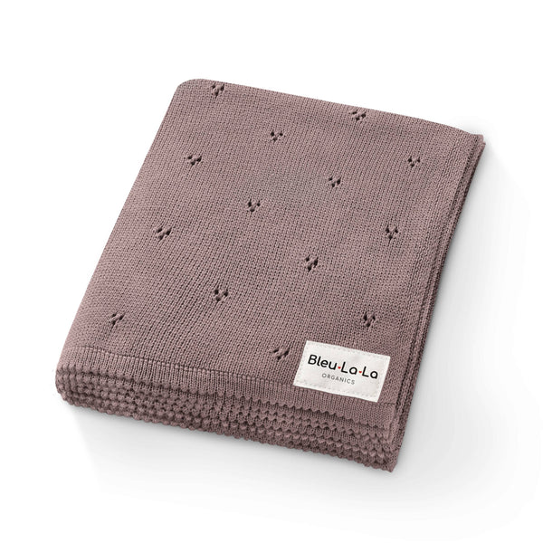 Organic Cotton Pointelle Swaddle Receiving Baby Blanket