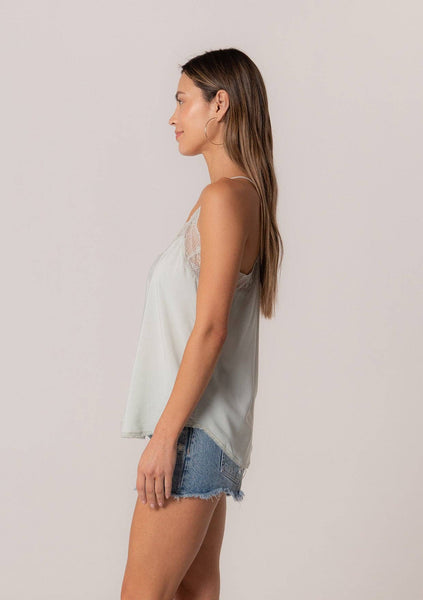 Lingerie Inspired Lace Trim Slip Cami