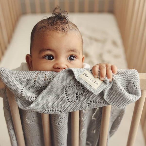 Luxury Cotton Receiving Swaddle Baby Blanket - Heart