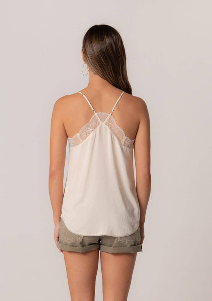 Lingerie Inspired Lace Trim Slip Cami