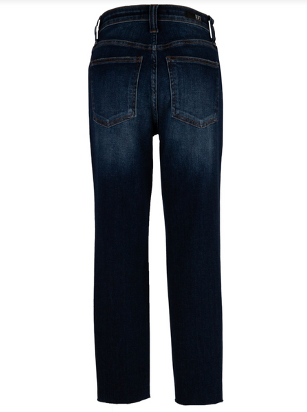 Rachael High Rise Fab Ab Raw Hem Mom Jean