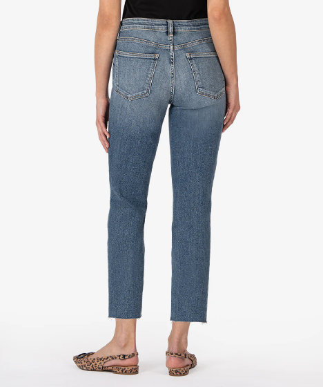 Rachael High Rise Fab Ab Raw Hem Mom Jean