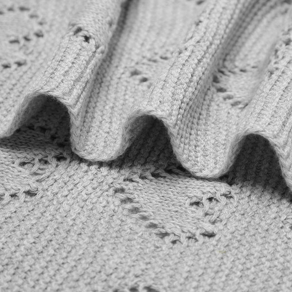 Luxury Cotton Receiving Swaddle Baby Blanket - Heart