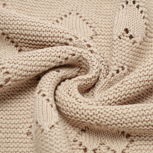 Luxury Cotton Receiving Swaddle Baby Blanket - Heart