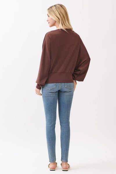Modal Jersey Boat Neck Long Sleeve Top