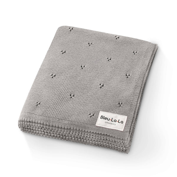 Organic Cotton Pointelle Swaddle Receiving Baby Blanket