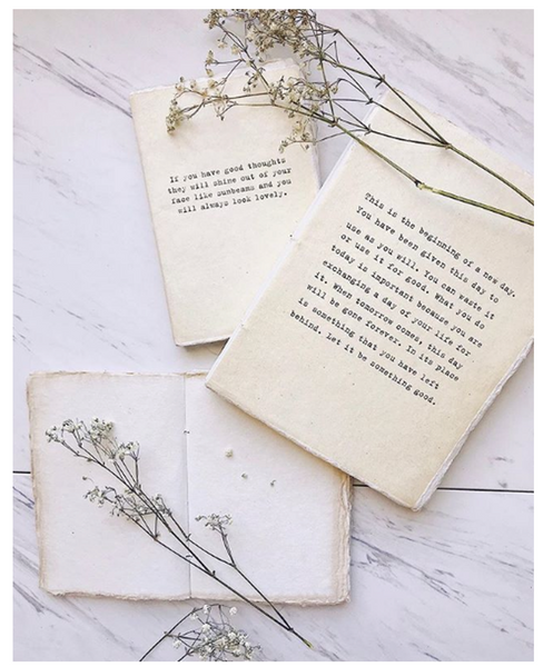 Deckled Edge Notebook - May Today There Be Peace