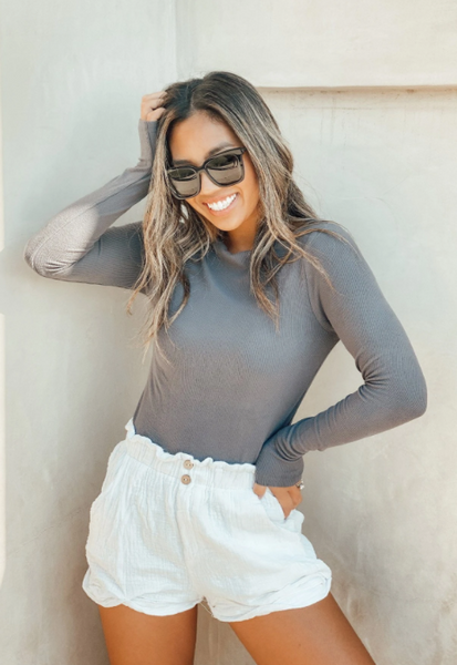 Effortless Micro Rib Boat Neck Top