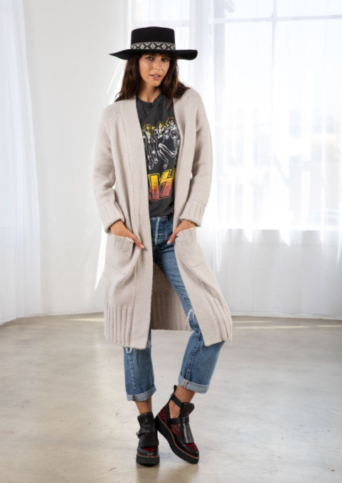 Long Gray Cardigan Outfit