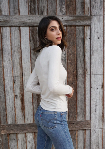 Effortless Micro Rib Boat Neck Top