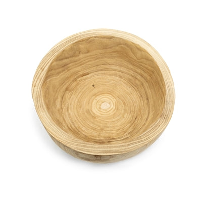 Deep Round Wooden Bowl