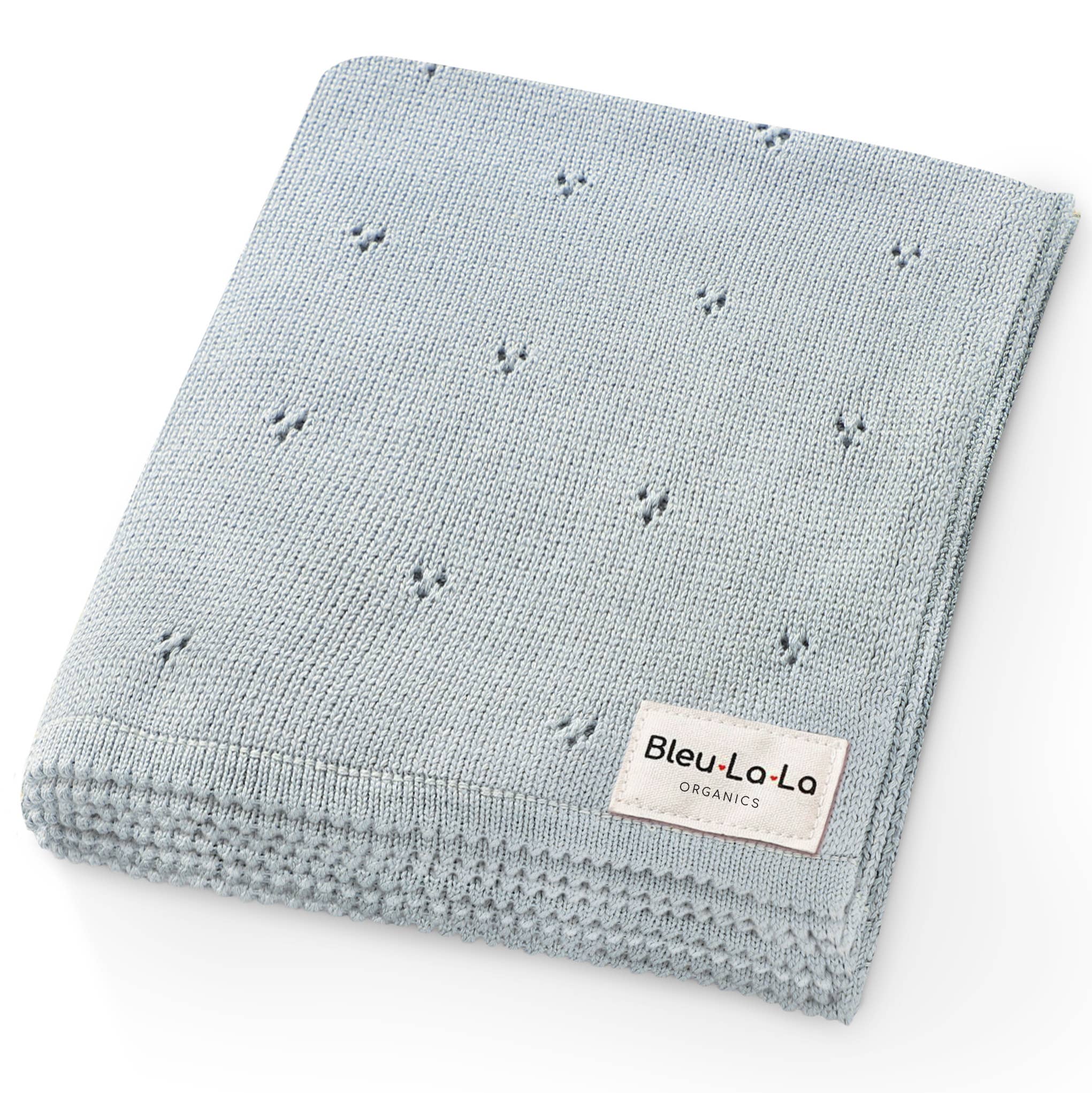 Organic Cotton Pointelle Swaddle Receiving Baby Blanket
