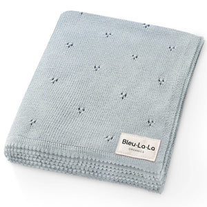 Organic Cotton Pointelle Swaddle Receiving Baby Blanket