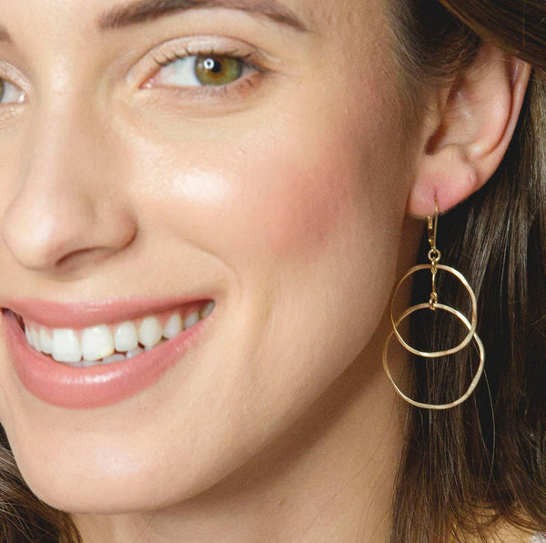 Diverge Circle Drops Minimalist Statement Earrings