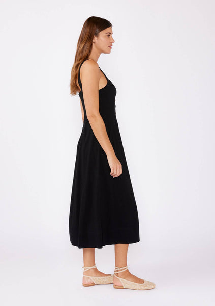 Square Neck Corset Midi Dress