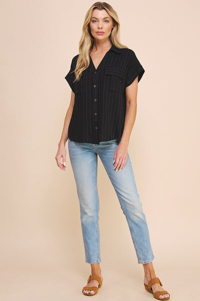 Linen After Hours Stripe Dolman