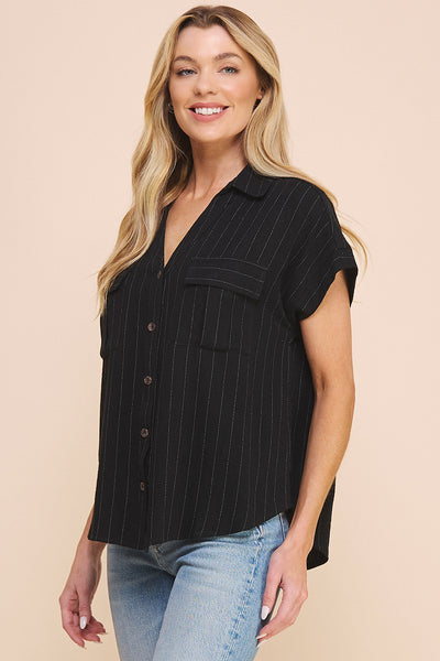Linen After Hours Stripe Dolman