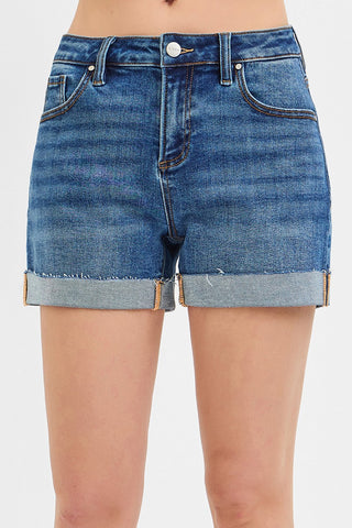 High Rise Wide Cuff Shorts