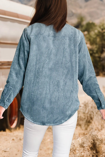 Reversible Corduroy/Plaid Shacket