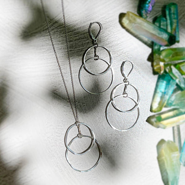 Diverge Circle Drops Minimalist Statement Earrings