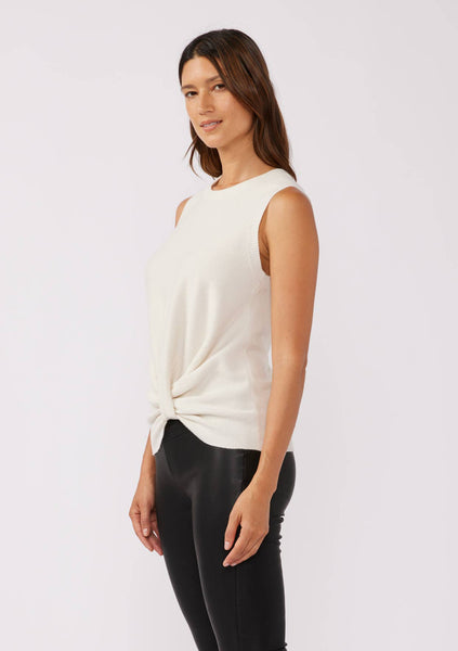 Ribbed Knot Front Sweater Tank