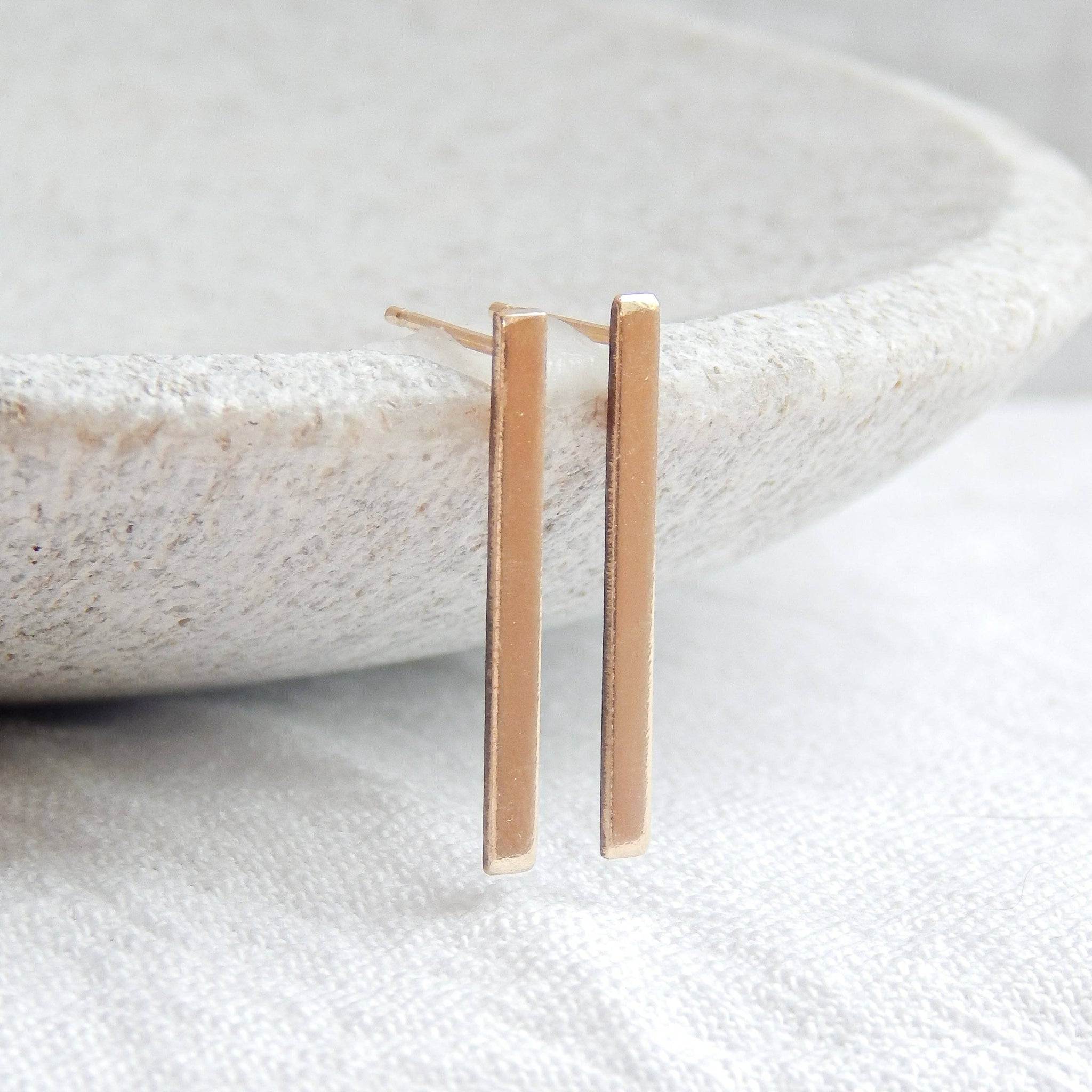 Stick Stud Earrings - Hypoallergenic, Minimalist, Handmade