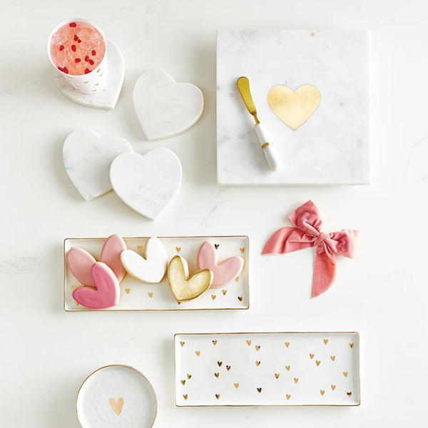 Marble Heart Coaster - Set of 4