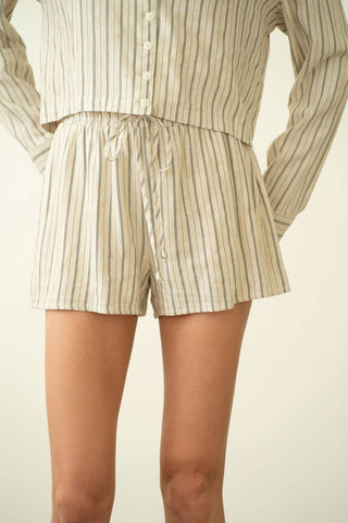 Pinstripe Lounge Shorts