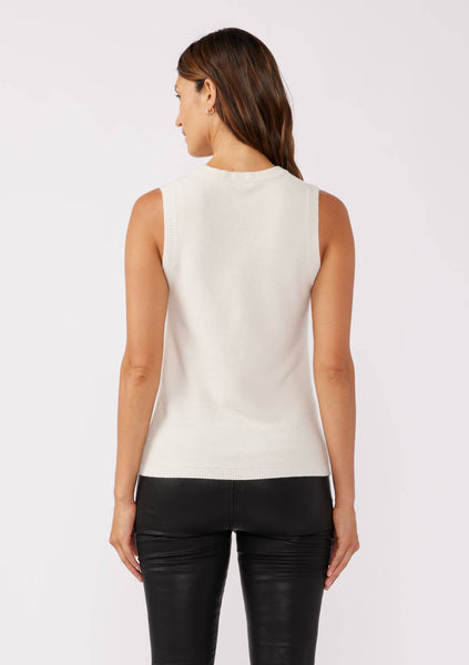 Ribbed Knot Front Sweater Tank