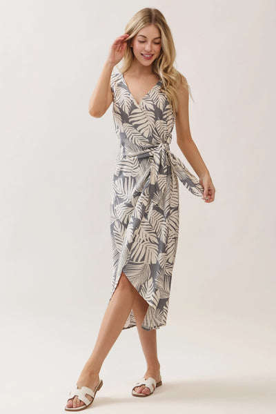 The Island Escape Surplice Midi Dress