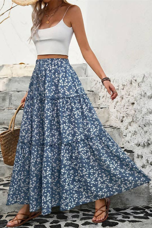 Meadow Breeze Tiered Maxi Skirt