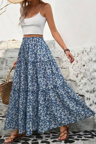 Meadow Breeze Tiered Maxi Skirt