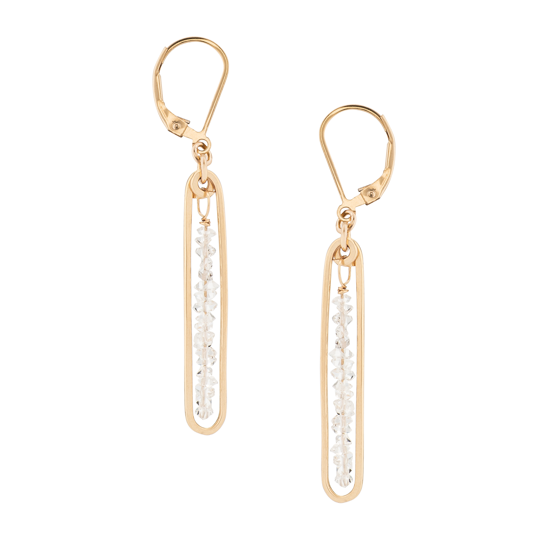 Lyric | Gold Filled Handmade Earrings | Herkimer Diamonds