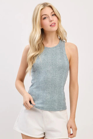 Ribbed Racer Back Tank