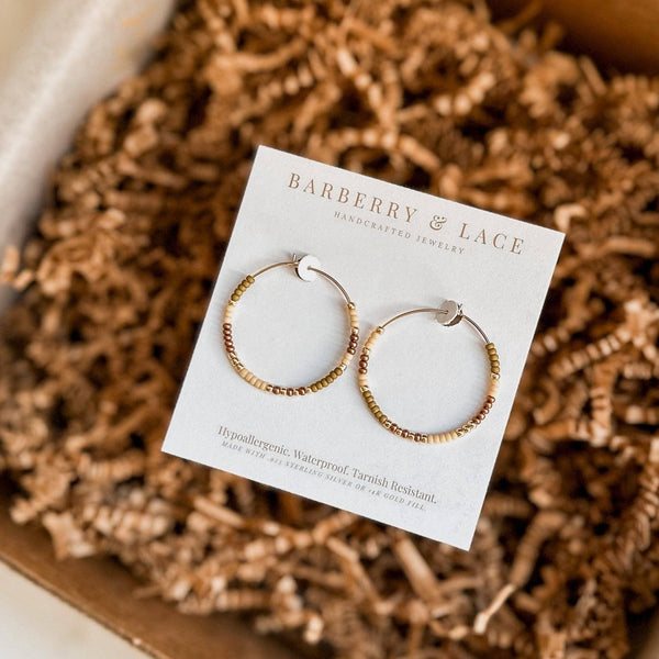 Beaded Hoop Earrings