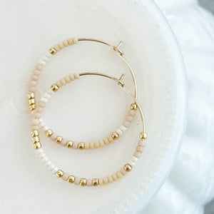 Beaded Hoop Earrings