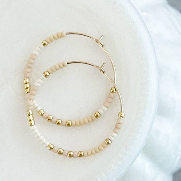 Beaded Hoop Earrings