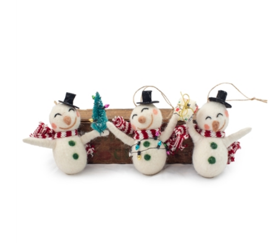 Felt Snowman Ornaments