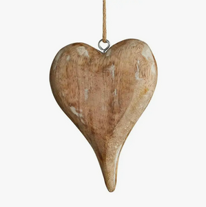 Small Wood Heart Ornament