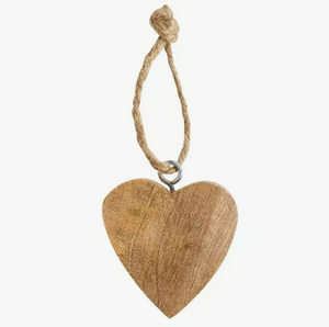 Mini Wood Hanging Heart