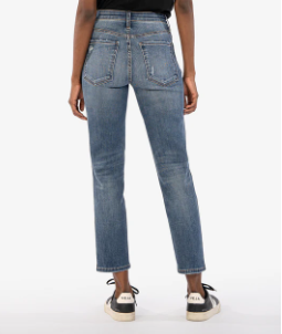 Rachael High Rise Fab Ab Ankle Mom Jean Button Fly