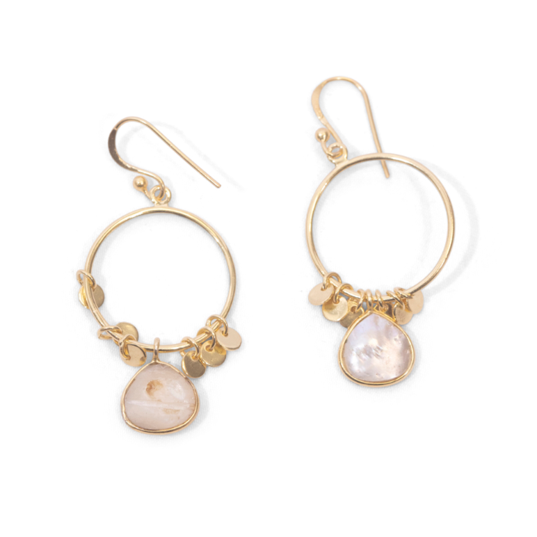 Pearl Drop Earrings - Gold Plated Brass