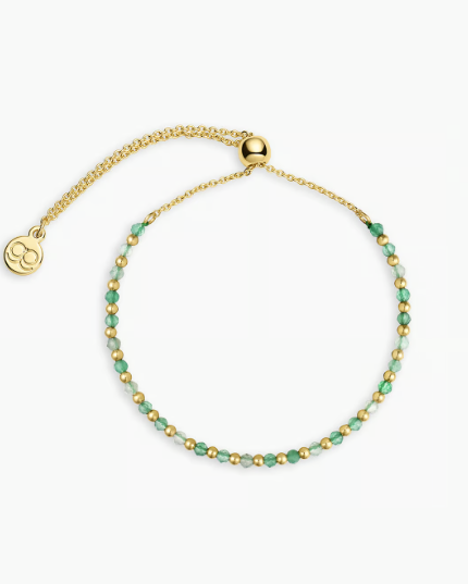 Power Gemstone Brooks Bracelet for Luck. Aventurine