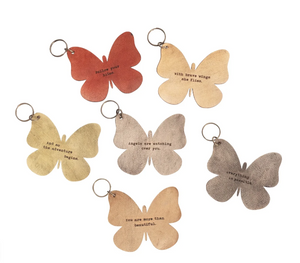 Leather Butterfly Keychains