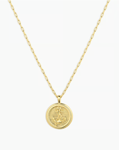 Anchor Coin Necklace