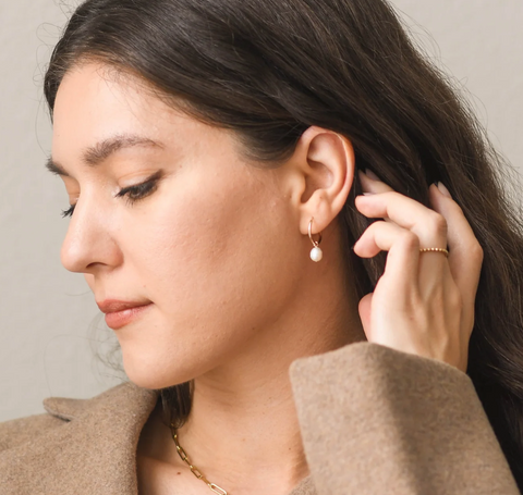 2 in 1 Pearl Hoops