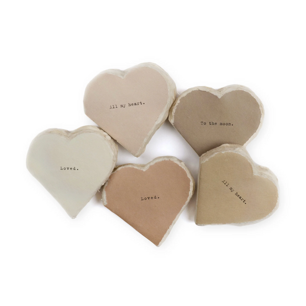 Deckled Edge Small Heart Books - Adored A Lovely Boutique